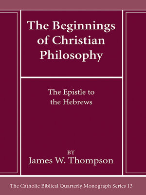 cover image of The Beginnings of Christian Philosophy